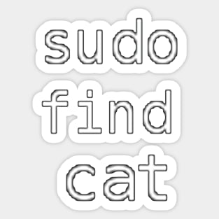 Sudo find cat Sticker